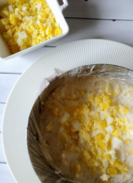 Рецепт: Салат "Генеральский" - в праздничном оформлении Рецепт: Салат "Генеральский" - в праздничном оформлении