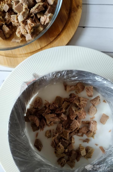 Рецепт: Салат "Генеральский" - в праздничном оформлении Рецепт: Салат "Генеральский" - в праздничном оформлении