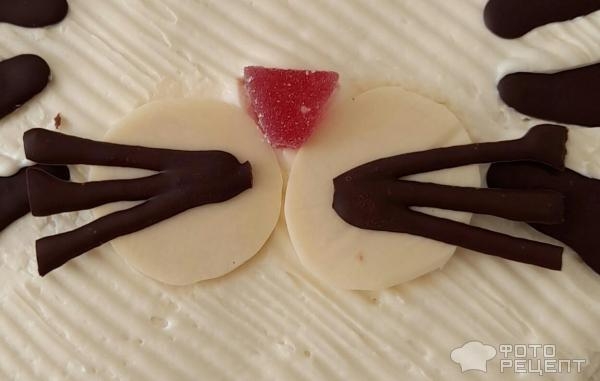 Рецепт: Торт "Кошечка" на день рождения девочке - Бисквитный торт "Кошечка" с масляным кремом и черешней. И кексы "Кошачьи лапки". Рецепт: Торт "Кошечка" на день рождения девочке - Бисквитный торт "Кошечка" с масляным кремом и черешней. И кексы "Кошачьи лапки".