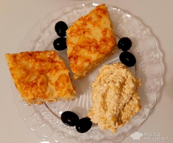 Рецепт: Творожно-сырная лепешка - Очень быстрая лепешка или ленивая коврижка из творога с сыром. Похоже на хачапури Рецепт: Творожно-сырная лепешка - Очень быстрая лепешка или ленивая коврижка из творога с сыром. Похоже на хачапури