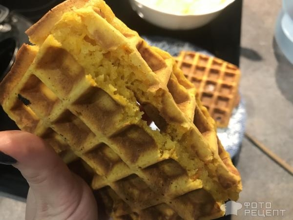 Рецепт: Вафли тыквенные - безумно ароматные Рецепт: Вафли тыквенные - безумно ароматные