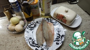 Сибас с белым вином и грибами Сибас с белым вином и грибами