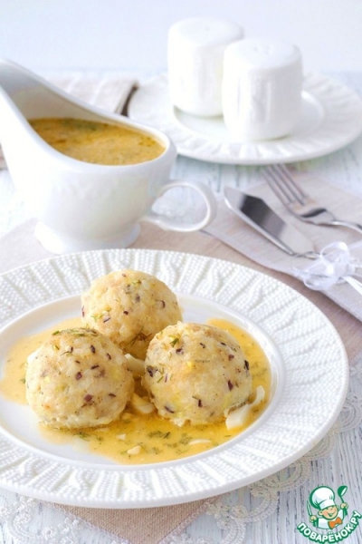 Тефтели из трески под польским соусом Тефтели из трески под польским соусом