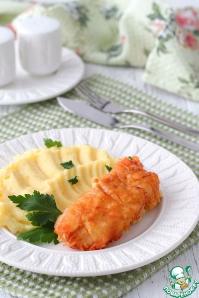 Треска в яично-сырной панировке Треска в яично-сырной панировке