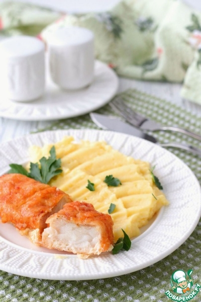 Треска в яично-сырной панировке Треска в яично-сырной панировке