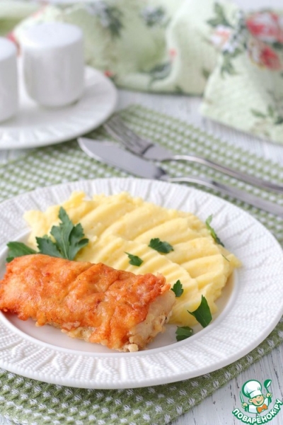 Треска в яично-сырной панировке Треска в яично-сырной панировке