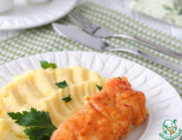 Треска в яично-сырной панировке Треска в яично-сырной панировке