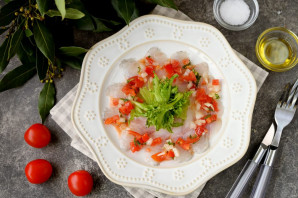 Карпаччо из сибаса Карпаччо из сибаса