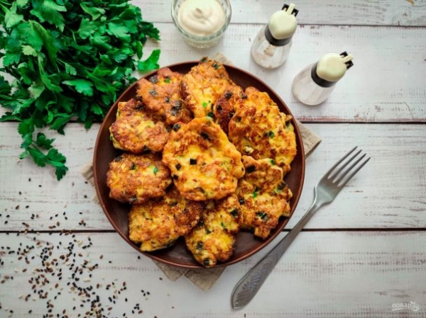 Диетические куриные оладьи