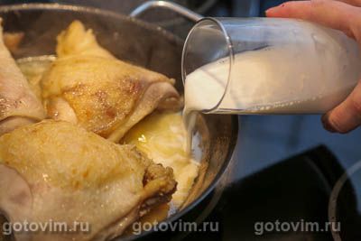 Куриные бедра с горчицей и сливками Куриные бедра с горчицей и сливками