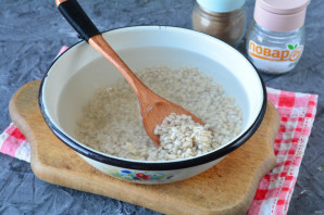 Перловка с куриной печенью Перловка с куриной печенью