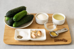 Огурцы по-корейски с горчицей Огурцы по-корейски с горчицей