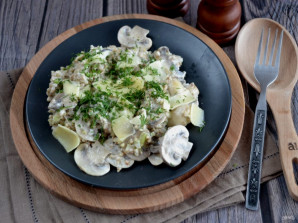 Зеленая гречка с грибами Зеленая гречка с грибами