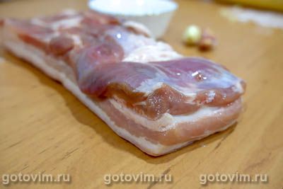 Свиная грудинка, запечённая с горчицей в духовке Свиная грудинка, запечённая с горчицей в духовке