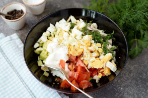 Салат "Нежный" с курицей Салат "Нежный" с курицей