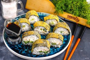 Жареные роллы с курицей Жареные роллы с курицей