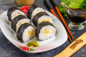 Роллы с курицей и ананасом Роллы с курицей и ананасом