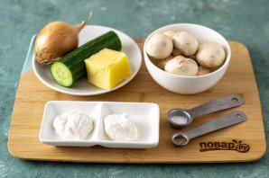 Салат из жареных грибов Салат из жареных грибов