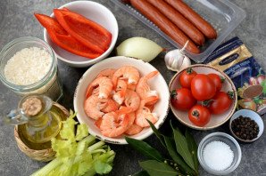 Джамбалайя с креветками Джамбалайя с креветками