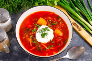 Борщ из запеченной свеклы Борщ из запеченной свеклы