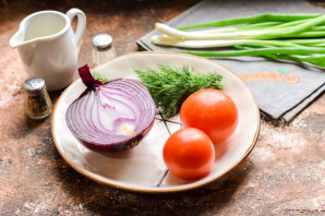 Закуска из помидоров и лука к шашлыку Закуска из помидоров и лука к шашлыку