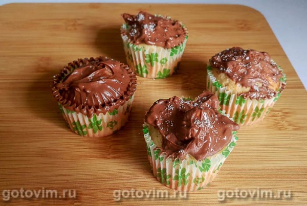 Банановые кексы с шоколадом