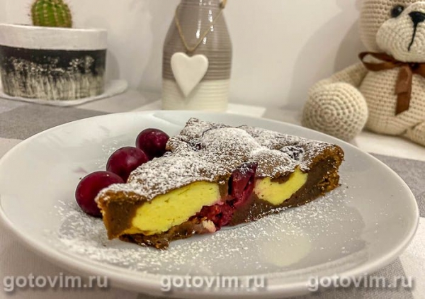 Брауни с творогом и вишней Брауни с творогом и вишней