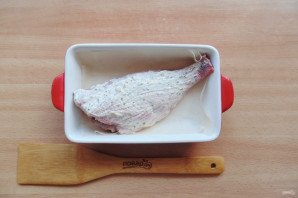 Окунь запеченный в майонезе Окунь запеченный в майонезе