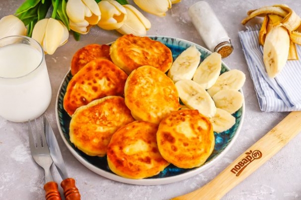 Сырники без сахара с бананом Сырники без сахара с бананом