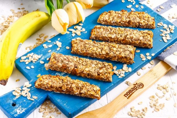 Диетические батончики с бананом Диетические батончики с бананом