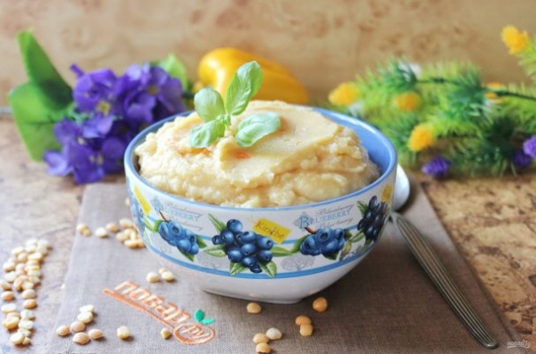 Гороховая каша с салом