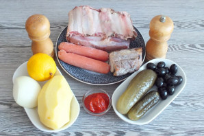 Солянка на говяжьем бульоне