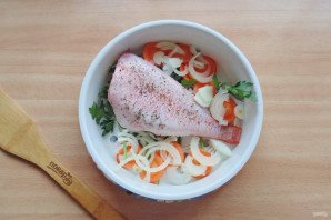 Морской окунь в пароварке