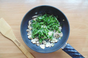 Киш с грибами и шпинатом Киш с грибами и шпинатом