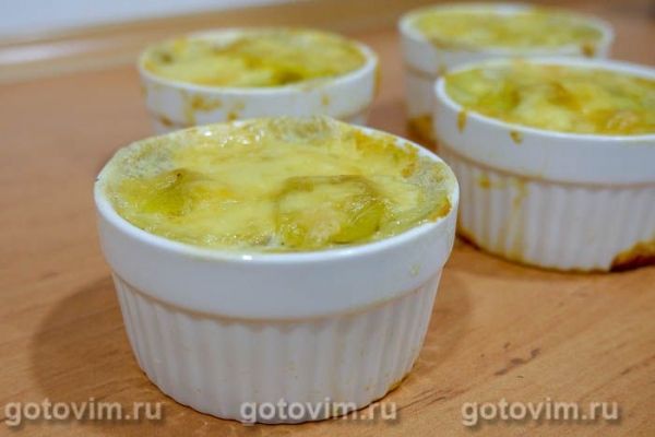 Порционная картофельная запеканка с мясом в формочках Порционная картофельная запеканка с мясом в формочках