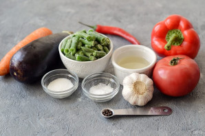 Стручковая фасоль с баклажанами на зиму Стручковая фасоль с баклажанами на зиму