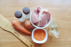 Каша из чечевицы с мясом Каша из чечевицы с мясом