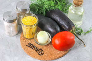 Полента с баклажанами