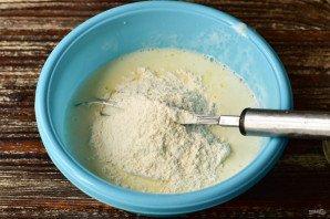 Пирог "Зебра" с бананом