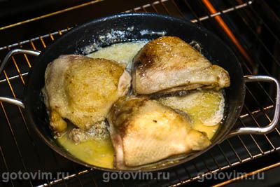 Куриные бедра с горчицей и сливками Куриные бедра с горчицей и сливками