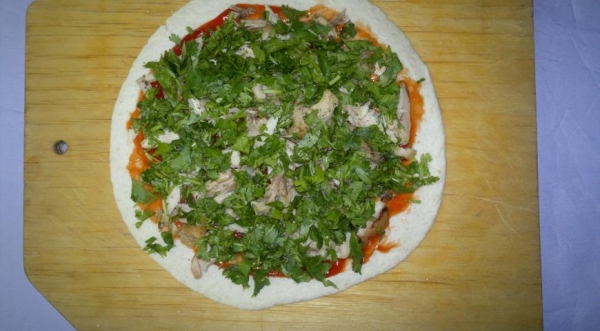 Кесадилья с курицей и острым соусом, пошаговый рецепт с фото