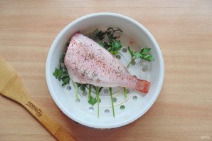 Морской окунь в пароварке