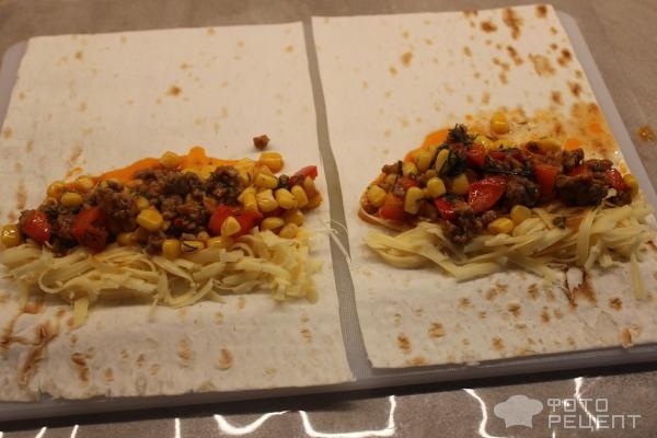 Рецепт: Энчилада - с фаршем Рецепт: Энчилада - с фаршем