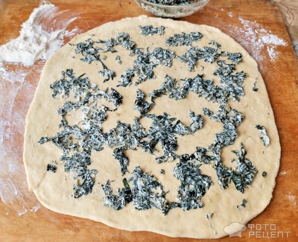 Рецепт: Хлеб с зеленью и моцареллой - В традициях Италии