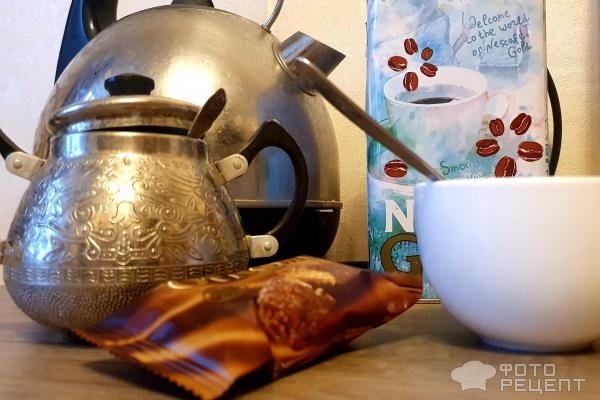 Рецепт: Кофе по-турецки - домашний кофе "по-турецки" из растворимого кофе.