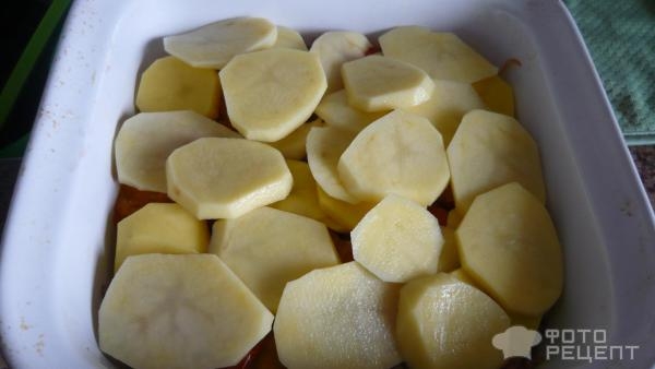 Рецепт: Мясо по-французски со свининой - С замороженными помидорами!