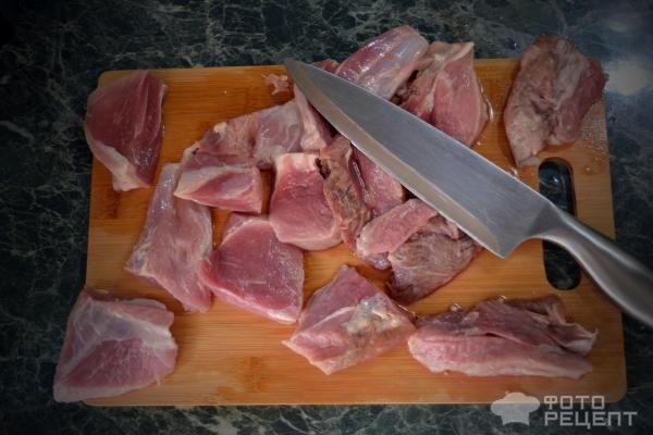 Рецепт: Мясо по-французски со свининой - В духовке