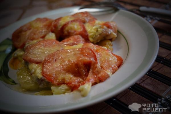 Рецепт: Мясо по-французски со свининой - В духовке