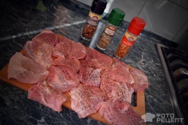 Рецепт: Мясо по-французски со свининой - В духовке