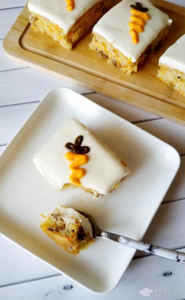 Рецепт: Морковное пирожное - с творожным кремом. Готовимся к Пасхе. Рецепт: Морковное пирожное - с творожным кремом. Готовимся к Пасхе.